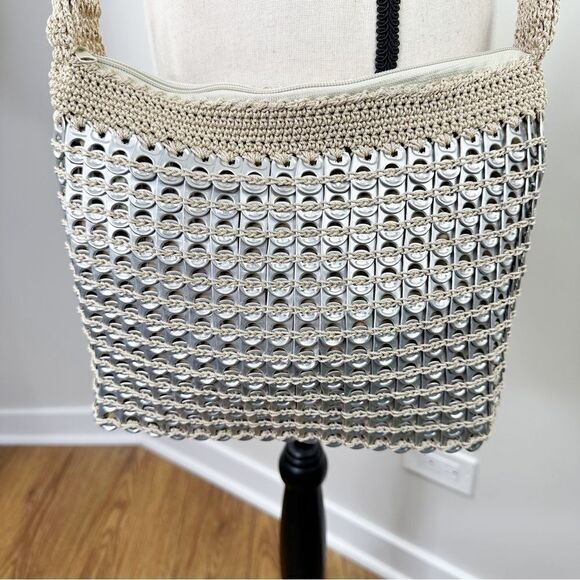 Hand Made Natural Color Aluminum Soda Tab Purse Lined - Picture 4 of 11